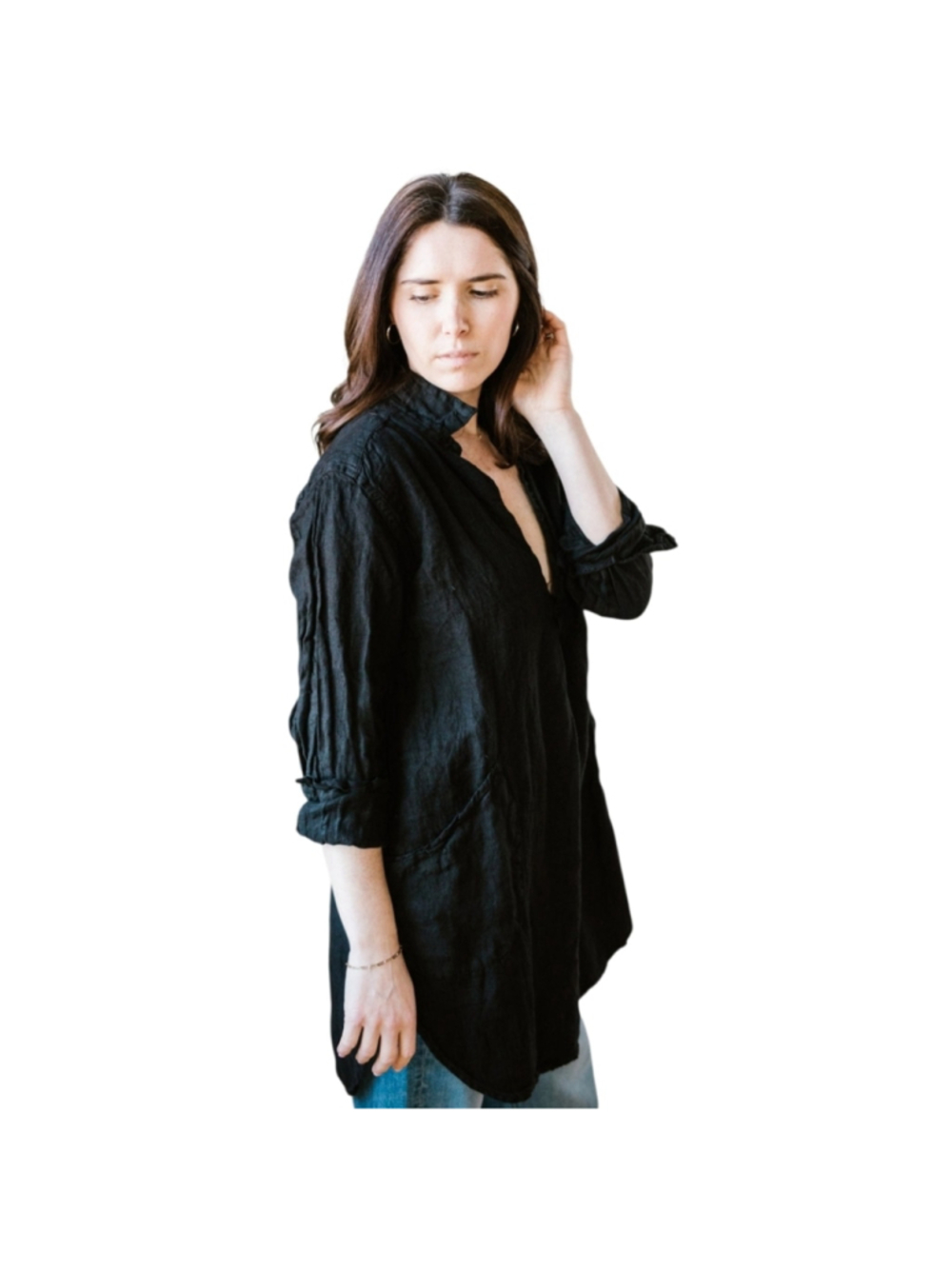 CP Shades Teton in Black Tunic Shirt Oversized Women's Small